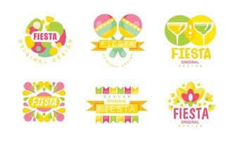 Fiesta Logo and Labels Original Design Set vector