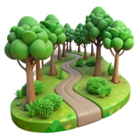 magnificent classic A Winding Dirt Path Through a Lush Green 4K png
