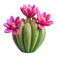 elegant abstract A Desert Cactus with Vibrant Pink premium png
