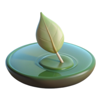 magnificent modern A Single Leaf Floating on the Surface of high quality png