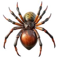 dramatic classic A Close Up of a Spider Spinning a Web premium png