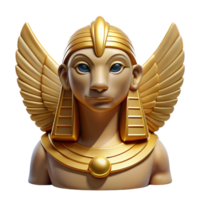 impressive contemporary A Mysterious Sphinx with Wings of Gold detailed png