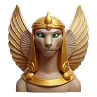 elegant vintage A Mysterious Sphinx with Wings of Gold 4K png