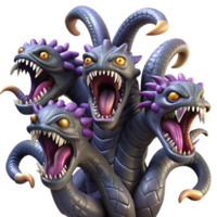 extraordinary contemporary A Fearsome Hydra with Multiple Heads authentic png