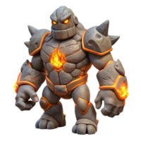 wonderful contemporary A Powerful Golem Made of Stone Animated 4K png