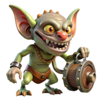 impressive artistic A Mischievous Gremlin with Sharp Claws professional png