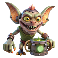 impressive abstract A Mischievous Gremlin with Sharp Claws detailed png