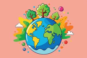 Circular Economy Earth Sustainable Resource Management Circular Economy vector