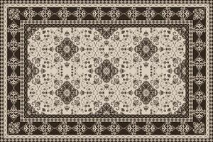 Vintage Arabic pattern.Persian colored carpet.Rich ornament for fabric design,handmade,interior decoration,textiles.Abstract design of persian carpet with geometric ornament. monochome background. vector
