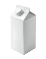 white milk carton with screw cap, blank beverage packaging container for dairy or juice, on isolated background png