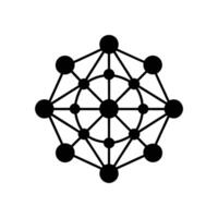 Minimalist Geometric Network Ideal for Technology, Data, and Social Connectivity Visuals vector