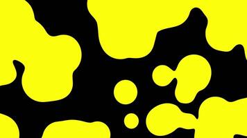 Abstract smooth yellow liquid blob. Yellow painting droplets animation. moving up meta ball water. video