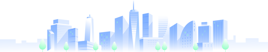 Smart city background illustration, horizontal background Abstract urban architecture modern cityscape panorama illustration in flat style png