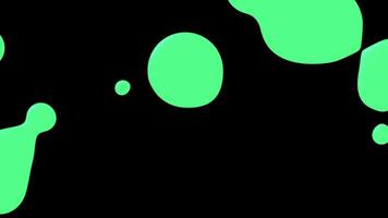 Abstract smooth green liquid blob. Green painting droplets animation. Moving up meta ball soft water. video