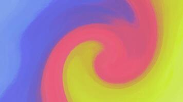 A colorful swirl of paint on a blue, yellow and red background video