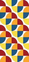 Geometric Abstract Pattern Featuring Bold Circles with Vibrant Colors. bauhaus pattern. vector