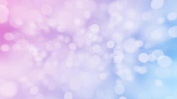 Bokeh background animation with gently flickering bokeh light spheres on a pink blue color gradient. This elegant animation is full HD and a seamless loop. video