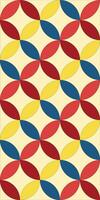 Abstract Pattern of Overlapping Colorful Petals on Beige Background vector