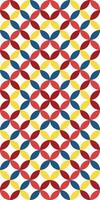 Colorful Geometric Pattern with Repeating Circular Shapes and Bright Colors vector