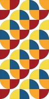 Colorful Geometric Pattern With Bright Circular and Quadrant Motifs vector