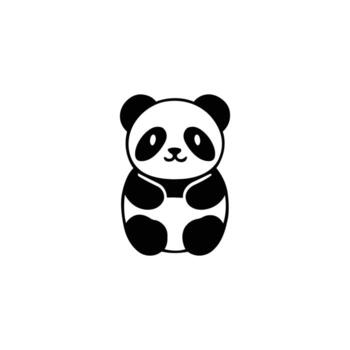 resumen panda icono para único y creativo marca vector