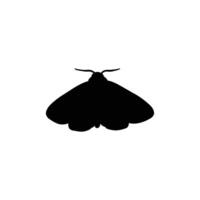 Moth insect silhouette on white background vector