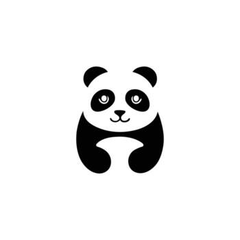 minimalista panda icono para digital y impresión utilizar vector