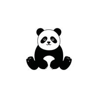 Hand-drawn panda icons for merchandise and graphic design vector