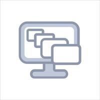 Display resolution icon vector