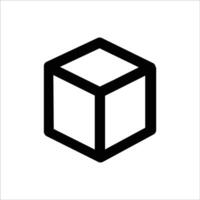 3D Cube Geometric Icon vector