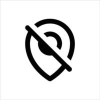 Location Off Icon vector
