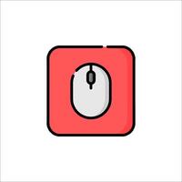 Mouse icon in a square box on a white background vector