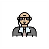 A man in a suit and tie with sunglasses vector