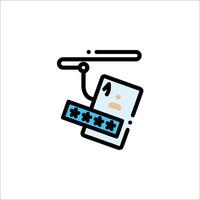 A phone with a key in it and a key in the middle vector