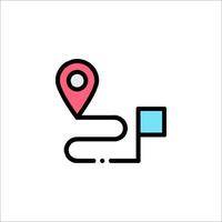 A map pin icon with a map marker vector