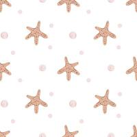 Beige undersea seamless pattern, starfish pattern. Pattern for cards, invitations, designs in nautical style. vector