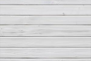 White wooden panel planks arranged horizontally, showcasing the natural grain and texture of the wood. photo