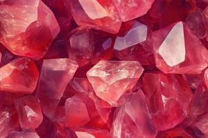 A close up of red crystals photo