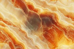 A close up of a marble surface with orange and white colors photo