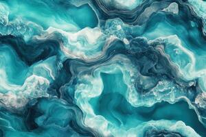 Blue marble background with white and black waves photo