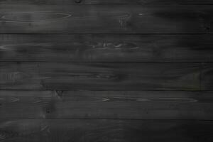 Dark wooden planks with a smooth texture and subtle grain patterns. The wood has a black finish, creating a modern and elegant appearance. photo