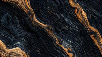 A mesmerizing abstract background featuring swirling patterns of black and gold. The fluid lines create a sense of movement and depth, ideal for artistic designs. photo
