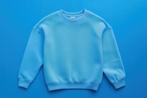 Sweater mockup on blue background photo