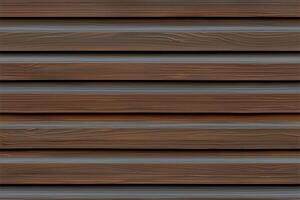 Wooden siding panel planks arranged horizontally, showcasing a textured surface with a rich brown color and subtle grain patterns. photo