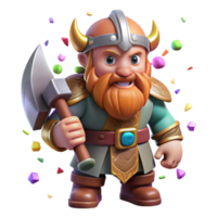 wonderful modern Dwarf Warrior with Axe Transparent for Rpg Game Assets original png
