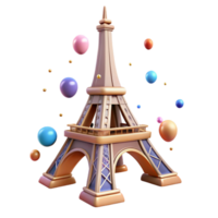 beautiful artistic Eiffel Tower Isolated for Parisian Architecture genuine png