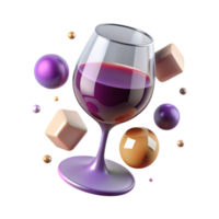 serene rustic Elegant Wine Glass Icon Isolated for Restaurant Menu png