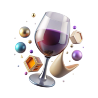 impressive classic Elegant Wine Glass Icon Isolated for Restaurant Menu professional png