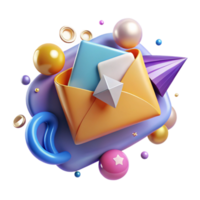wonderful abstract Email Envelope Icon Message Notification Isolated for Communication Apps authentic png