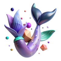 serene creative Flicking Mermaid Tail Playful Movement Cutout high resolution png